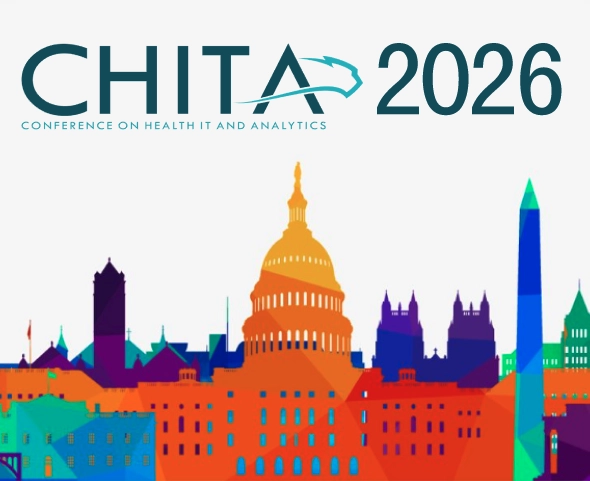 Chita 2006 Conference on Health IT and Analytics graphic with the capital and other building stylistically rendered